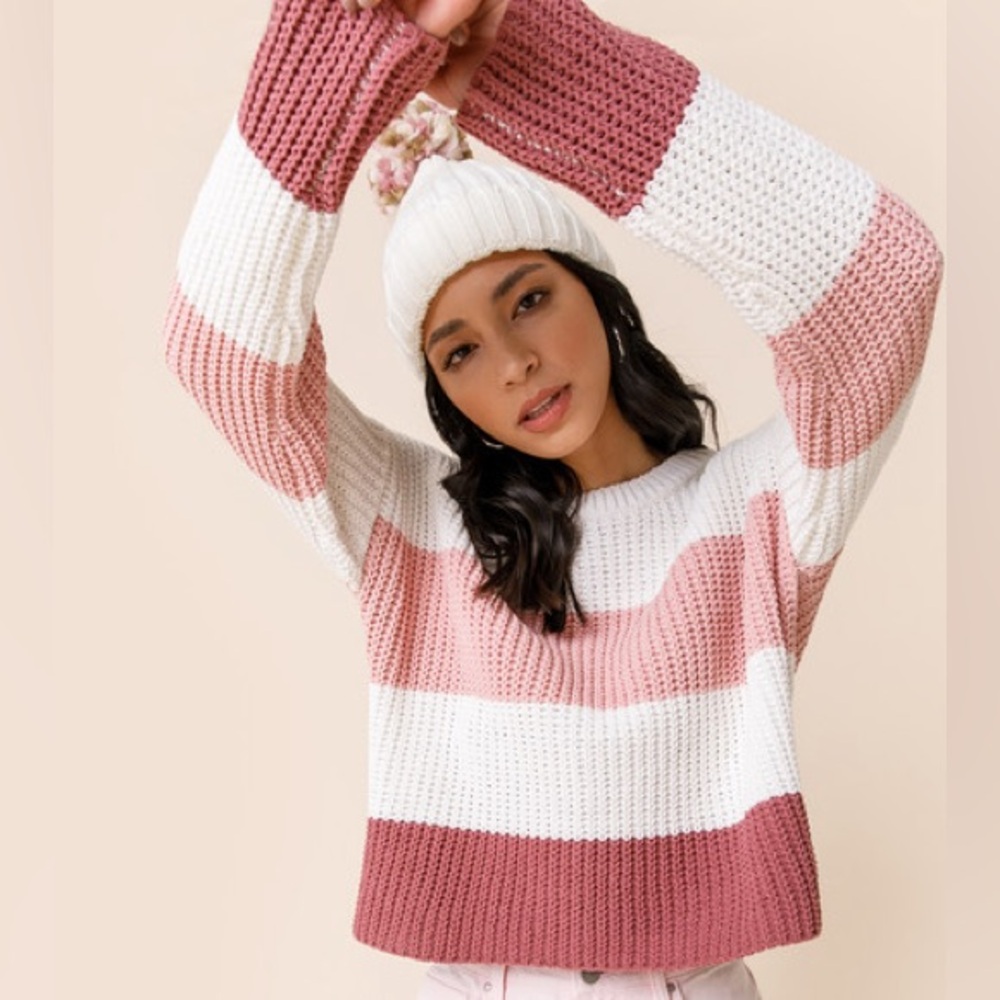 NWT Francescas collection Brigette Color Block Sweater